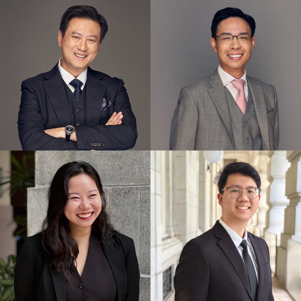 The TSMP international arbitration team comprised (clockwise from top left): Joint Managing Partner Thio Shen Yi, S.C.; Director Joshua Phang; Senior Associate Ang Kai Le; and Legal Executive Prakhunwicha Sararaksh.